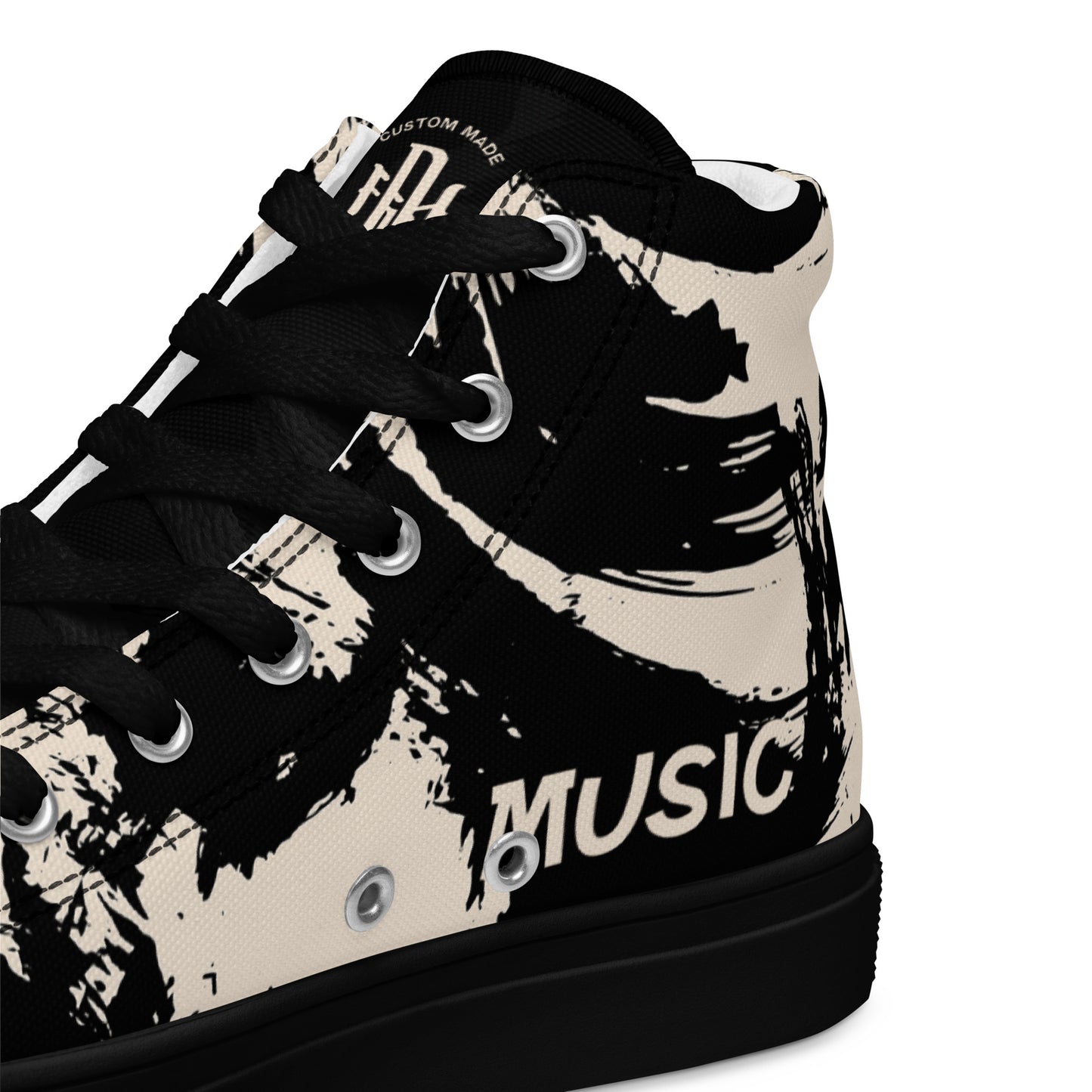 LIVE MUSIC / DNY - Men’s High Top Canvas Shoes