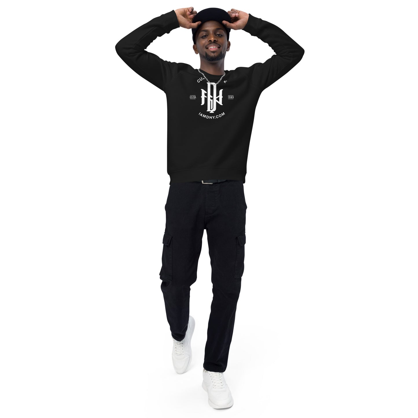 DNY "Where Words Fail ..." Unisex Organic Raglan Sweatshirt