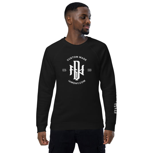 DNY "Where Words Fail ..." Unisex Organic Raglan Sweatshirt